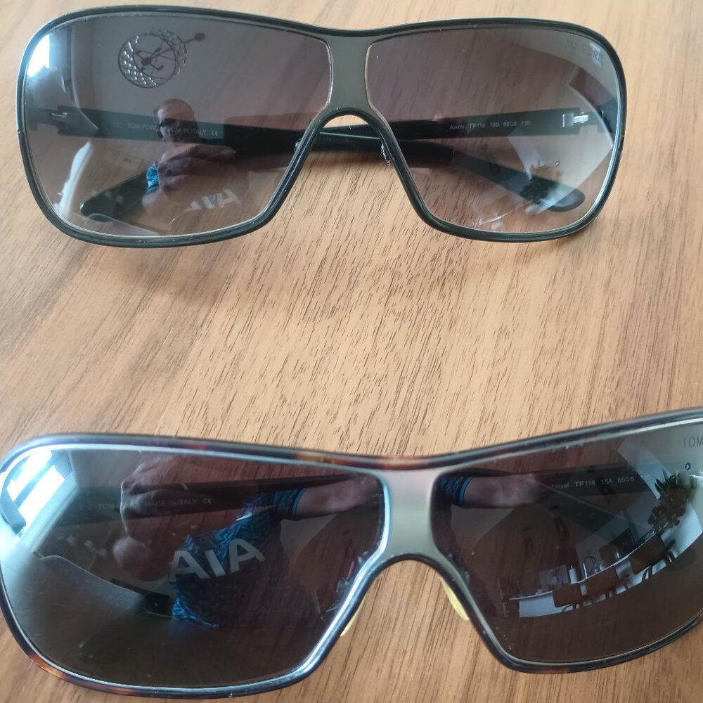 Tom Ford Alexei Italian Sunglasses 2 x pair TF116 Size 66 Color 13B and 15A
